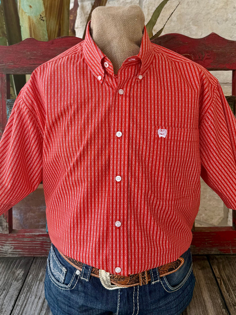 Men's Short Sleeve Print Button-Down Shirt