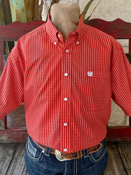 Men's Short Sleeve Print Button-Down Shirt