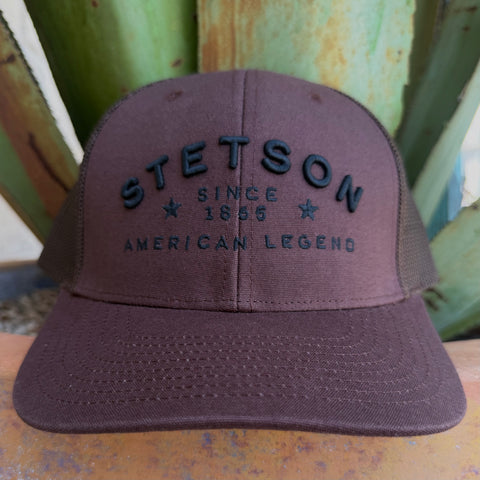 Men's Stetson Brown Embroidered Logo Cap