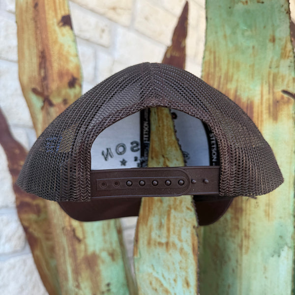 Men's Stetson Brown Embroidered Logo Cap