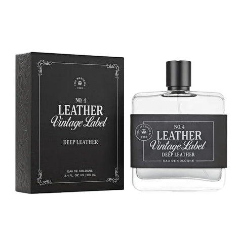 Men’s Tru Western cologne Leather eau de cologne in clear glass bottle, rich leather-forward fragrance for bold everyday wear, with long-lasting balanced scent profile – 98089. Available at Blair's Western Wear, Marble Falls, TX.
