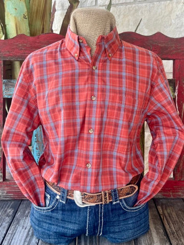 Men's Western Wrangler Long Sleeve Shirt - 112356526B - Blair's Western Wear Marble Falls, TX