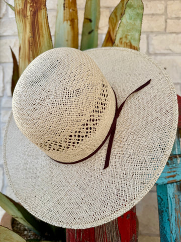 Open Crown 4.5 Wide Brim Jute Straw Hat