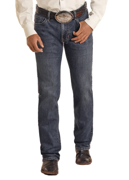 The Rock & Roll Slim Straight Leg Jean offers a clean, modern look with its slim fit through the seat and thigh and straight-leg cut. Made with comfortable stretch denim, it features a mid-rise waist, classic zip-fly styling, and subtly embroidered back pockets. The boot-friendly leg opening makes these jeans easy to pair with any favorite pair of boots. Come shop with us at BLAIR'S Western Wear located in Marble Falls Tx or shop with us online!