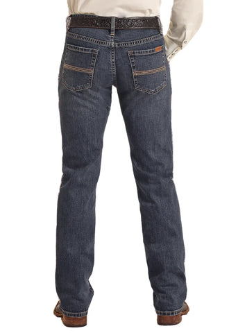 The Rock & Roll Slim Straight Leg Jean offers a clean, modern look with its slim fit through the seat and thigh and straight-leg cut. Made with comfortable stretch denim, it features a mid-rise waist, classic zip-fly styling, and subtly embroidered back pockets. The boot-friendly leg opening makes these jeans easy to pair with any favorite pair of boots. Come shop with us at BLAIR'S Western Wear located in Marble Falls Tx or shop with us online!