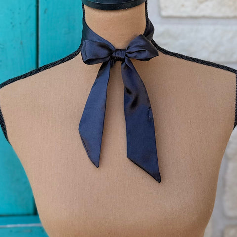 Solid Black Mini Twilly Wild Rag