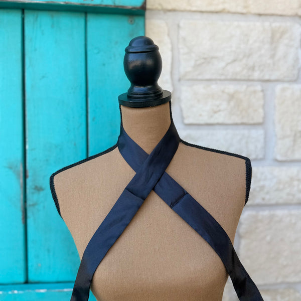 Solid Black Twilly Wildrag
