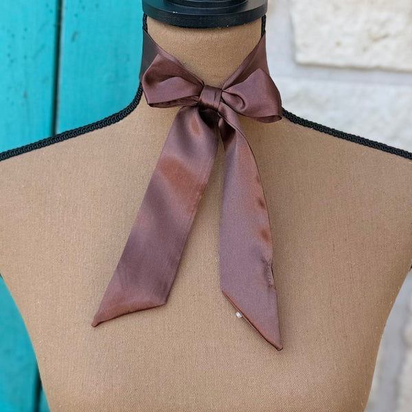Solid Brown Mini Twilly Wild Rag