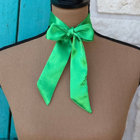 Solid Kelly Green Mini Twilly Wild Rag