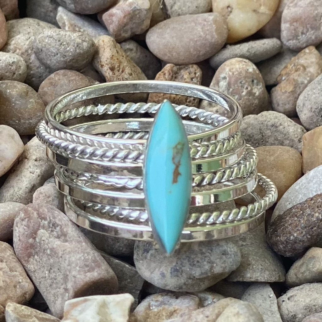Turquoise Stacker &amp; Spinner Ring - T5199 - BLAIR'S Western Wear located in Marble Falls TX 