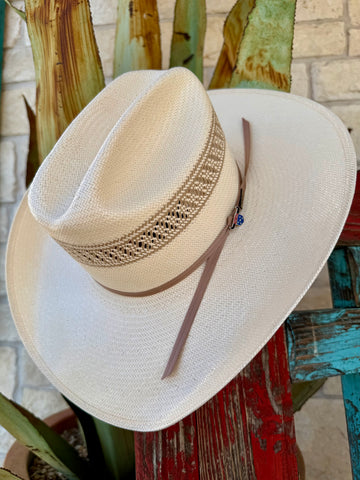 Wildfire 4.25 Two-Tone Airway Shantung Straw Hat