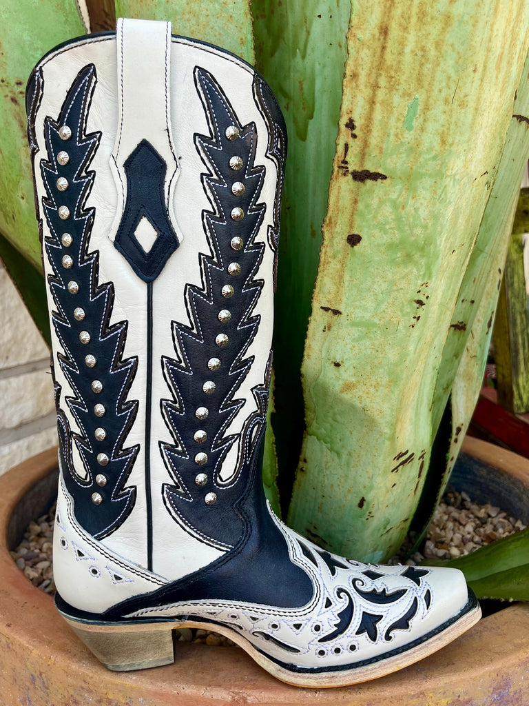 Women s Corral Black White Western Cowgirl Boots C4160 Blair s women-s-corral-black-white-western-cowgirl-boots-c4160-blair-s