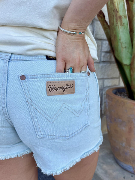 Women’s Wrangler Light Wash Denim Shorts - 112373390 | Blairs Western Wear