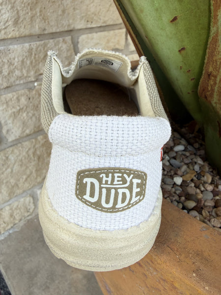 Men's Hey Dude Off-White Wally Braided Texture Shoe
