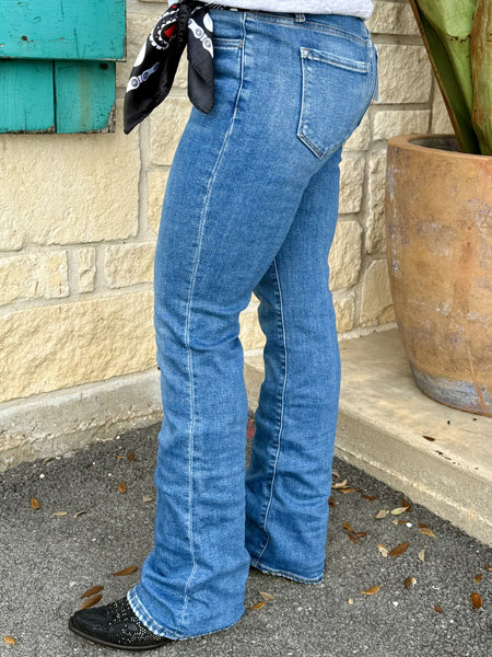 Ladies Stretch Bootcut Jeans - LV2175