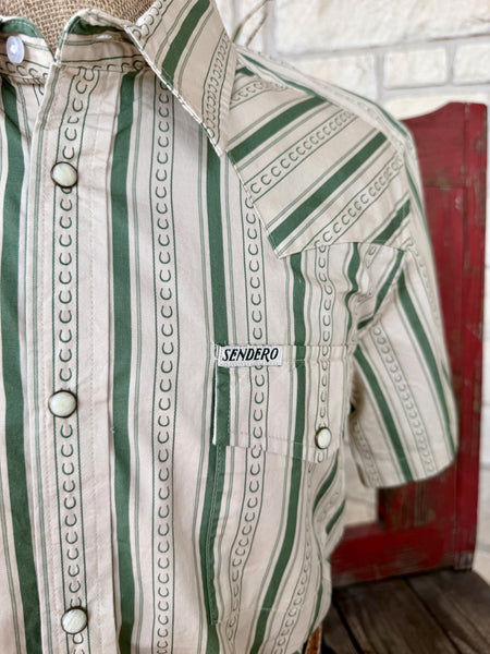 Men's Sendero Horseshoe Stripe Short Sleeve Shirt