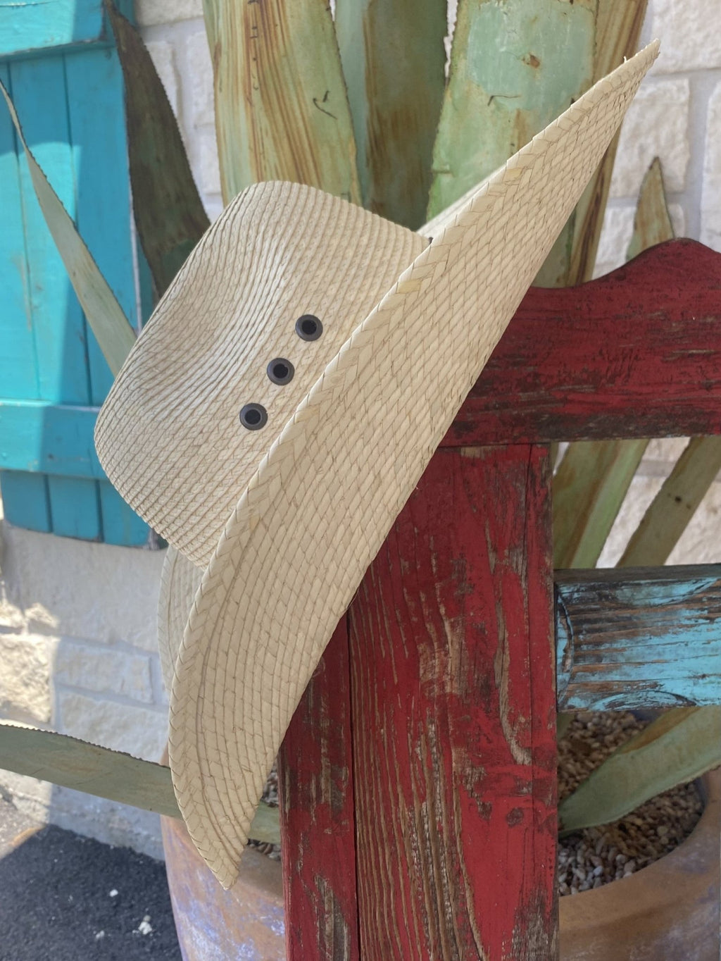 Alamo Palm Leaf Western Straw Hat