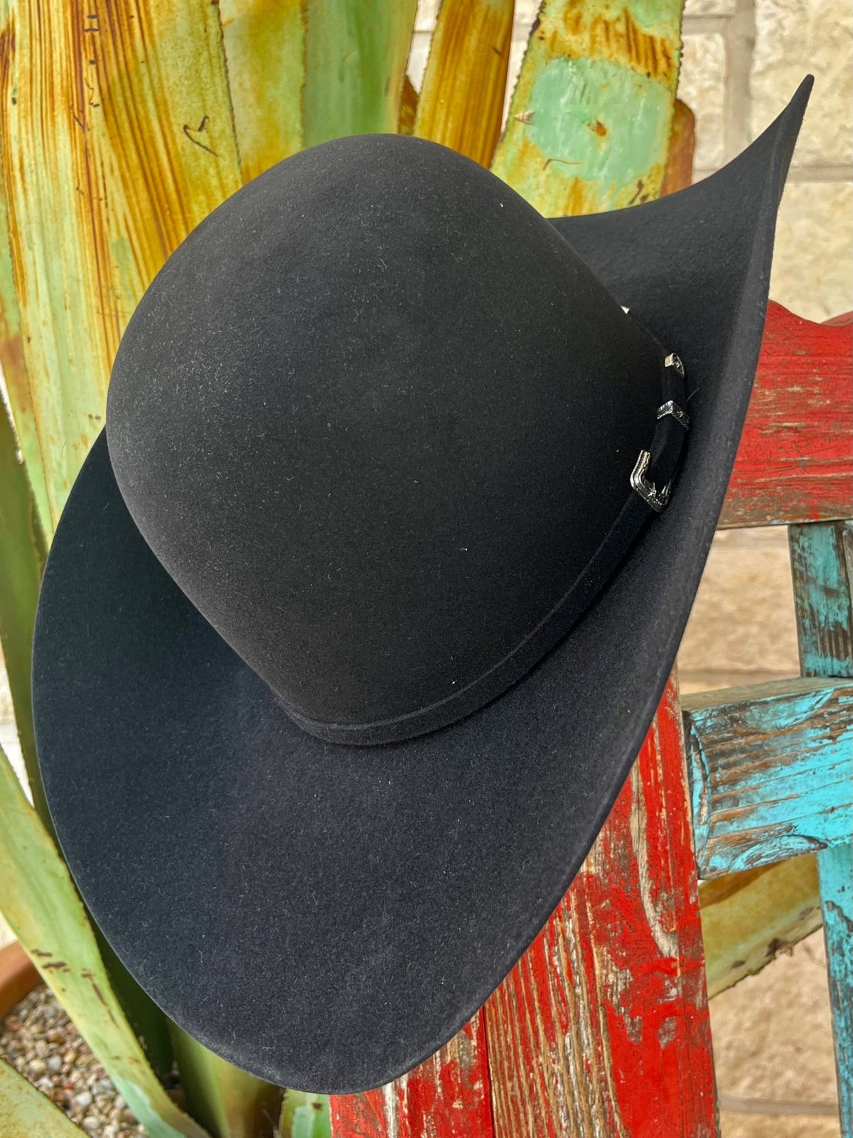 Black 10X felt Western hat with a structured silhouette and open brim — Blair's Western Wear Marble Falls TX