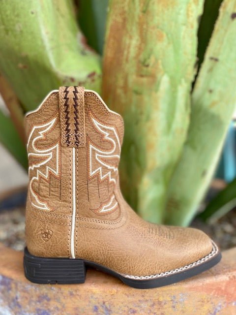 Kids Ariat Boot in Tan & Orange - 100035991 - Blair's Western Wear in Marble Falls, TX 