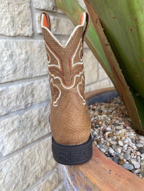 Kids Ariat Boot in Tan & Orange - 100035991 - Blair's Western Wear in Marble Falls, TX