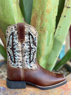 Kids Ariat Boots with Square Toe in Brown/Leopard - 10040258 - Blair's Western Wear in Marble Falls, TX 