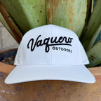 Men's Vaquero white and black performance logo embroidered cap — Blair's Western Wear Marble Falls TX