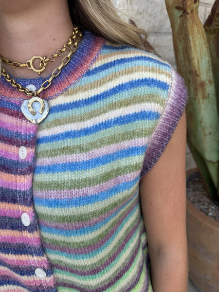 Women's Stripe Sweater Vest