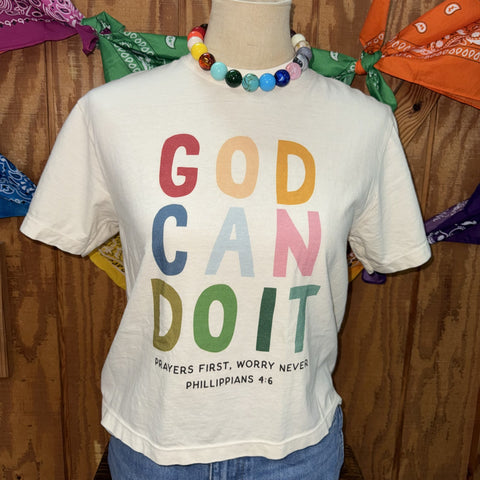 Women's God Can Do It Philippians 4:6 Graphic Tee