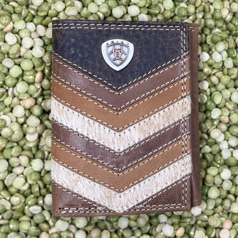 Men's Ariat Chevron Inlay Trifold Wallet