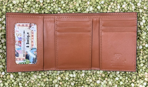 Men's Twisted X Floral Tooled Leather Trifold Wallet