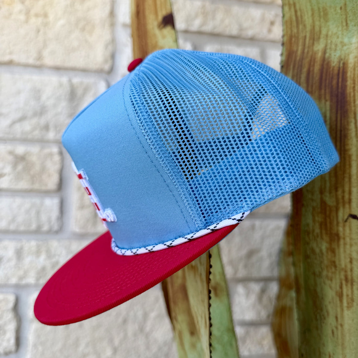 Men's Red Dirt Baby Blue Trucker Cap