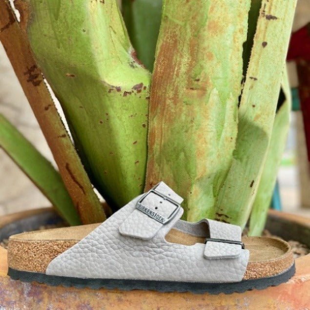 Birkenstock Men's Arizona Desert Buck Whale Gray Sandal