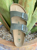 Birkenstock Men's Arizona Vegan Green Sandal