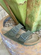 Birkenstock Men's Arizona Vegan Green Sandal