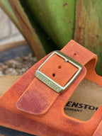 Birkenstock Women's Arizona Burnt Orange Oiled Leather Soft Footbed Sandal