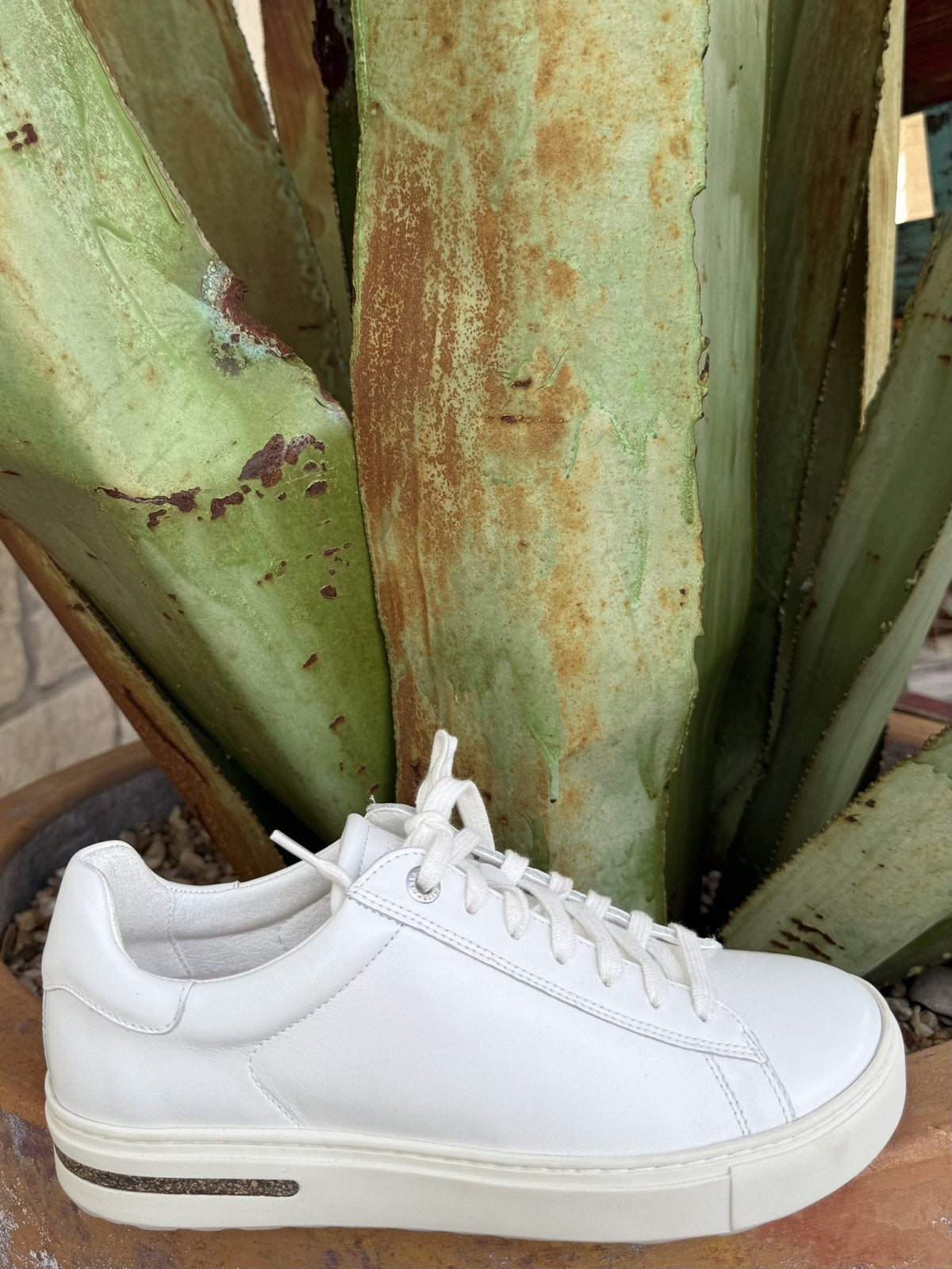 Birkenstock Women's Bend Low White Leather Sneaker