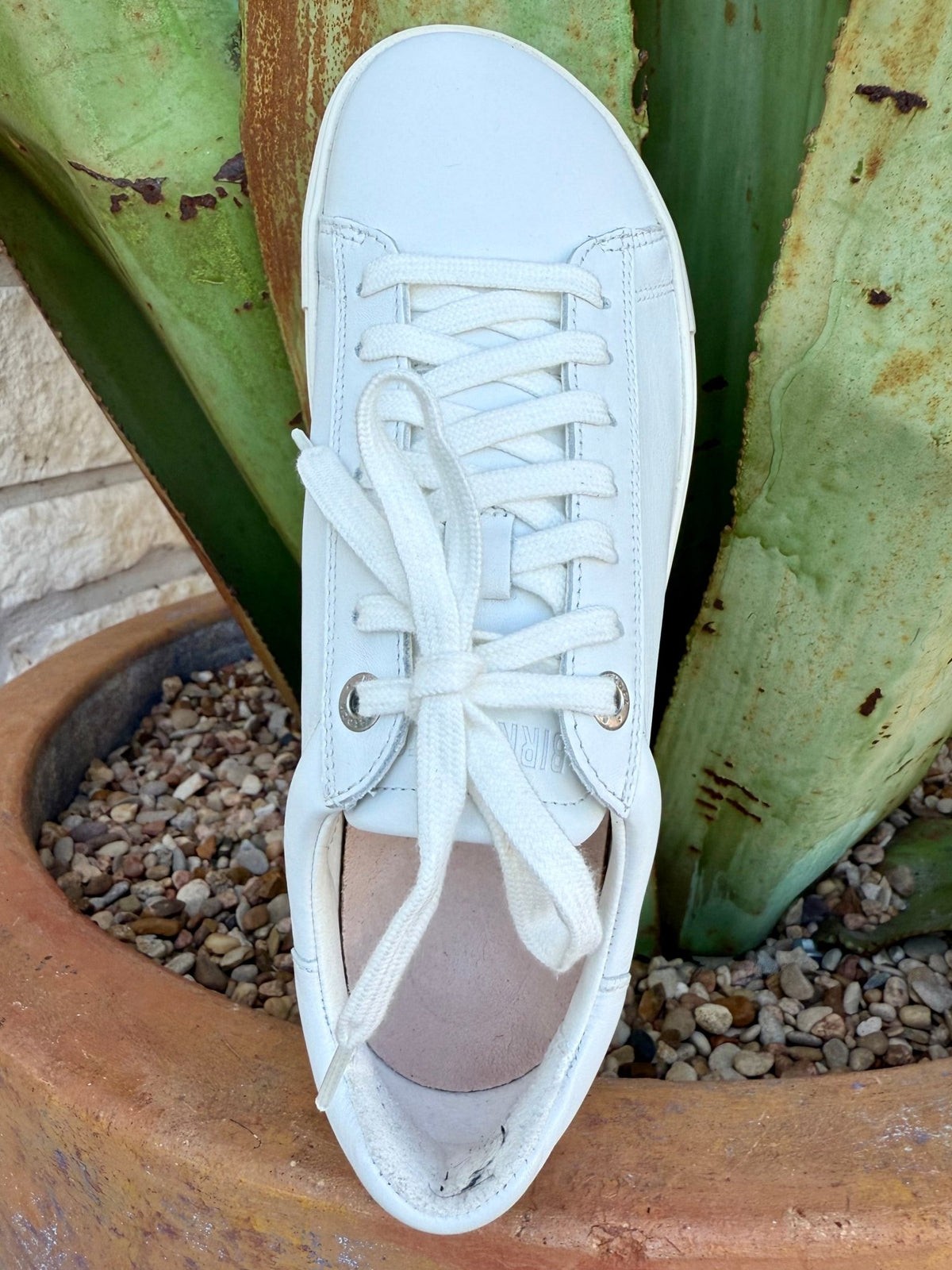 Birkenstock Women's Bend Low White Leather Sneaker