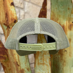 Blair's Western Wear Green Leather Patch Cap