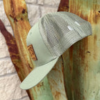 Blair's Western Wear Green Leather Patch Cap