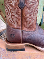 Men's Ariat Chocolate & Tan Square Toe Western Boots