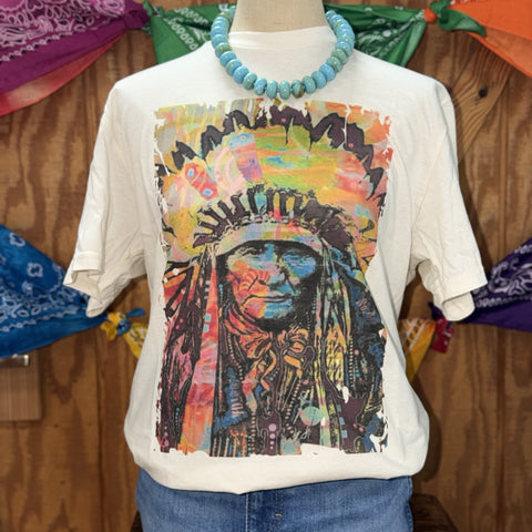 Women's Watercolor Chief Graphic Tee