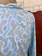 Men's Light Blue Camo Pocket Hoodie