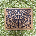 Men’s bifold wallet with tooled cross design — Blair's Western Wear Marble Falls TX