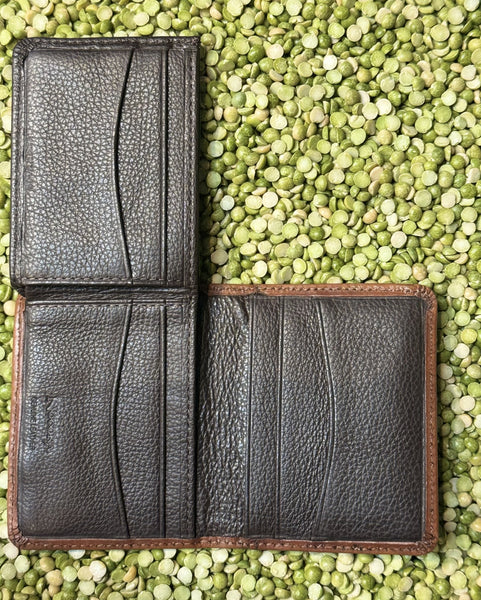 Men's Bifold Aztec-Inspired Tooled Leather Wallet