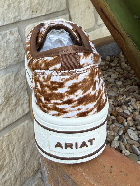 Women's Cowhide Print Platform Sneaker
