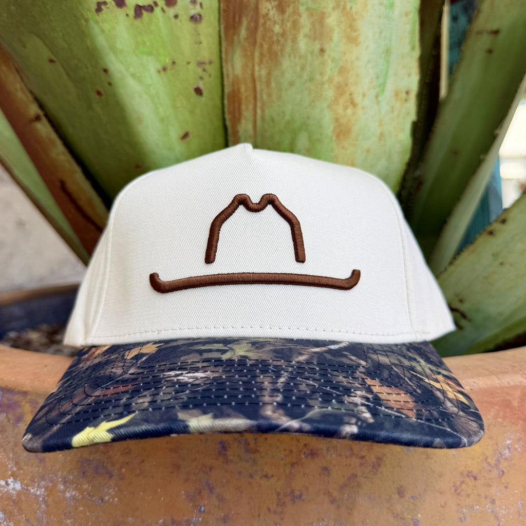 Men's Vaquero natural and camo embroidered cap — Blair's Western Wear Marble Falls TX