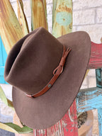 Mink dark chocolate 5X felt hat with pinch-front crown — Blair's Western Wear Marble Falls TX