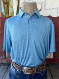 Men's teal paisley pullover short sleeve shirt — Blair's Western Wear Marble Falls TX