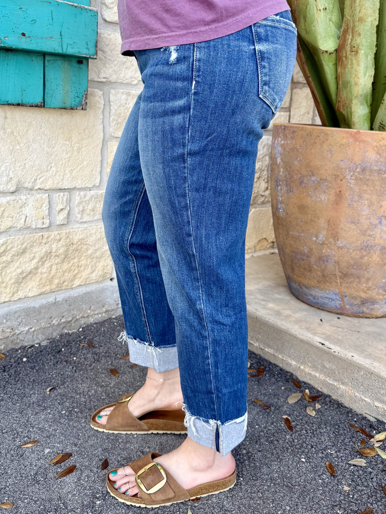 Ladies Boyfriend Cuff Jeans - LV1461