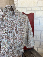 Men's Panhandle Slim Paisley Short Sleeve Snap Shirt